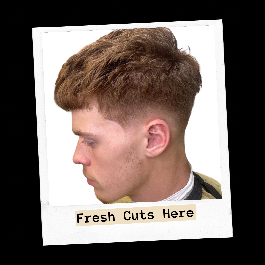 Side view of a textured crop with a mid fade